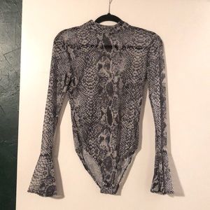Snake print bodysuit